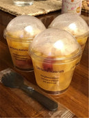 Axya Mousse Tiramisu Dessert Cups with Lid and Spoon - Disposable Pudding Tray