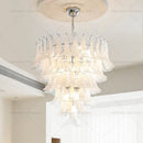 Cream Cloud Crystal Chandelier for Duplex & Villa Staircase by Axyaa
