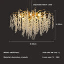 Axyaa Modern Luxury Crystal Chandelier Pendant Light for Home Decor