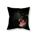 Axyaa Black Cat Cushion Cover for Sofa, Car, Office, Game Chair - Cute & Funny
