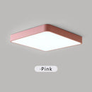 Axyaa Nordic Macaron LED Square Ceiling Light: Modern Iron Home Lamp for Living Room, Bedroom, Study