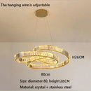Axyaa Modern Luxury LED Crystal Chandelier for Home Interior Dining Room and Living Room