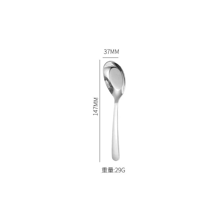 Axyaa Stainless Steel Long Handle Soup Spoon Ice Cream Teaspoons Coffee Spoons