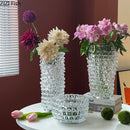 Axyaa Wrinkle Glass Vase: Desk Decoration, Hydroponics, Flower Pots