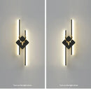 Axyaa LED Copper Line Pipe Wall Sconce with Acrylic Lampshade for Bedroom and Living Room