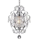 Axyaa Chrome Crystal Chandelier Pendant Light - Ideal for Kitchen Island, Bedroom, Dining Area