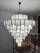 Axyaa Glass Pendant Chandelier for Home Villa Loft, Large Vintage Luminaries