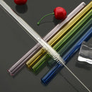 Axyaa Glass Straws Straight Reusable Drinking Straw for Bubble Tea & Smoothies