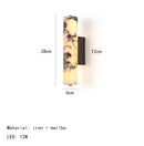 Marble LED Wall Lamp Brass Sconce for Bedroom & Aisle Lighting by Axyaa.