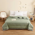 Axyaa Blue Washed Cotton Summer Quilt for Comfortable Skin-Friendly Bedroom