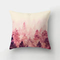 Axyaa Pink Sky Clouds 45x45cm Polyester Cushion Cover for Home Decor