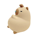 Axyaa Cartoon Capybara Silicone Night Light: USB Rechargeable, Dimmable, Timer for Kids' Room.