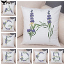 Axyaa Lavender Letter Sofa Cushion Cover for Home Car Living Room Bedroom Decor