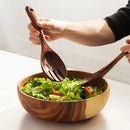 Axyaa Wooden Cutlery Set - Japanese Style Spoon Fork Salad Utensil