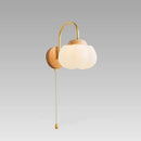 Axyaa Cotton LED Wall Lamp PE Lampshade Pull Chain Switch Nordic Stair Light Fixtures