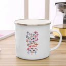 Axyaa Mushroom Enamel Coffee Mug with Handle - Creative Tea Water Cup Ideal for Travel