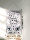 Sun & Moon Bohemian Tapestry with Fringe by Axyaa - Home Decor Art & Gifts