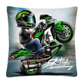 Axyaa Stunt Motorcycle Cartoon Soft Plush Cushion Cover Pillow Case
