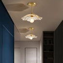 Axyaa Glass Ceiling Lamp for Bedroom, Porch, Entryway, Hallway - Japanese Style Interior Lighting