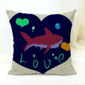 Axyaa Cartoon Animal Print Linen Cushion Cover 45*45cm