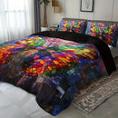 Axyaa Butterfly Floral Print Bedding Set - Soft Polyester Duvet Cover & Pillowcases