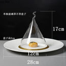 Axya Western Steak Ceramic Dinner Plate Set with Glass Cover