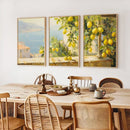 Arabic Lemon Retro Country Wall Art Prints by Axyaa for Farmhouse Decor