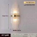 Axyaa Crystal Gold/Black Wall Sconce - Elegant Stainless Steel Lighting for Home Decor