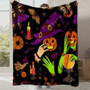 Axyaa Coral Fleece Flannel Blanket: Halloween Gift, Office Nap, Casual Blanket