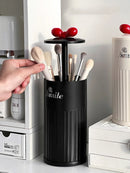 Axyaa Cosmetics & Makeup Organizer with Lid: Multi-functional Brush & Lipstick Holder