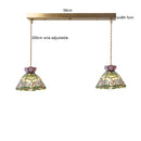Axyaa Nordic Modern LED Flower Glass Copper Hanging Lamp for Home Decor
