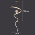 Axyaa Modern Stair Pendant Chandelier for Indoor Ceiling Lighting