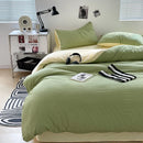 Axyaa Bubble Cotton Bedding Set, AB Side Duvet Cover, Sheet, Pillowcase