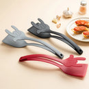 Axyaa Silicone Grip Shovel Clip & Flip Tongs Set for Cooking & Grilling