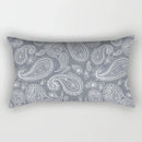 Axyaa Geometric Grey White Square Pillowcase for Home Decor and Living Room