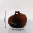 Axyaa Circular Glass Vase Desk Decoration Hydroponics Flower Pots Modern Decor