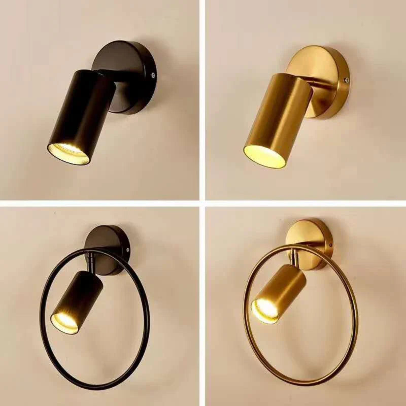 Axya LED Brass Wall Light Ring Fixture for Home Decor and Staircase