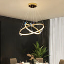 Axyaa Colorful Crystal Butterfly LED Ceiling Lamp Chandelier for Home & Restaurant