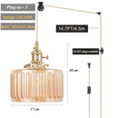 Axyaa Glass Pendant Light E27 Base Adjustable Ceiling Lamp for Living Room