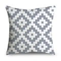 Axyaa Gray Lumbar Pillows - 45X45CM Damask Geometry Floral Stripes Plaids Print