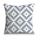 Axyaa Gray Lumbar Pillows - 45X45CM Damask Geometry Floral Stripes Plaids Print