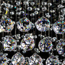 Axyaa Luxury K9 Crystal LED Chandelier - Modern Round Ceiling Light for Home Decor, Living Dining Room, Bedroom & Lobby