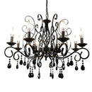 Axyaa LED Chandelier with Glass Crystal for Living Room
