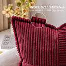 Axyaa Corduroy Throw Pillow Cover 18x18 Soft Decorative Cushion for Sofa