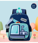 Axyaa Kids Excavator Construction Theme School Backpack with Adjustable Straps
