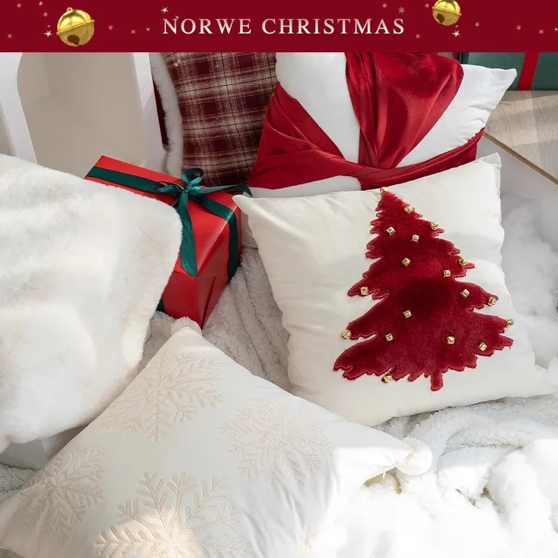 Axyaa Christmas Bell Pillow Cover - Holiday Tree Decoration & Gift