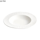 Axyaa Striped Ceramic Soup Pasta Salad Plate | Creative Tableware