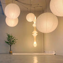 Axyaa Retro Nordic Danish Noguchi Hanging Pendant Light Fixture Vintage Japanese Design