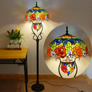 Axyaa Tiffany Stained Glass Floor Lamp - Retro American Style for Living Room & Bedroom
