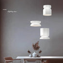 Axyaa White Jade Glass Chandeliers for Restaurants Minimalist Nodic Lamp Home Decor
